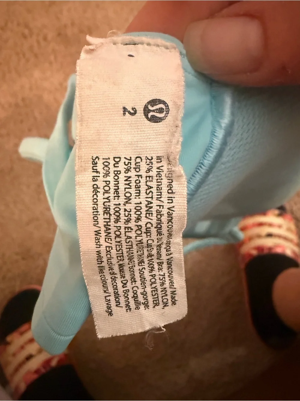 lululemon athletica Light Blue Double-Strap Sports Bra
